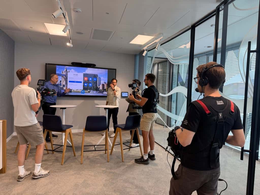 Behind-the-scenes filming at the Zoom London Experience Centre